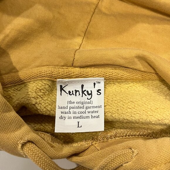 Kunky's Floral Appliqué Hoodie, NWT, Yellow, L - Picture 3 of 10